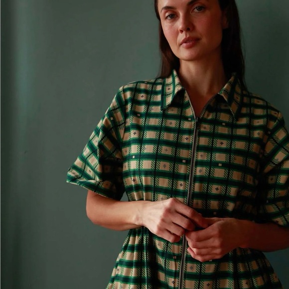 Noble Utility Dress in Plaid — size S - Picture 2 of 10